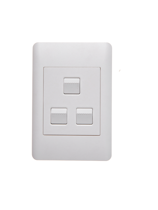 Flush Mounted Three Lever One-Way Switch - Apollo