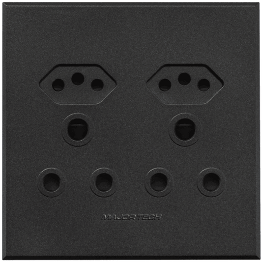 Flush Mounted Unswitched Socket Outlet (2 x 16A 3 PIN / 2 x 3 PIN EURO SOCKET) - Veti 3