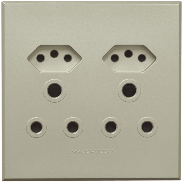 Flush Mounted Unswitched Socket Outlet (2 x 16A 3 PIN / 2 x 3 PIN EURO SOCKET) - Veti 3