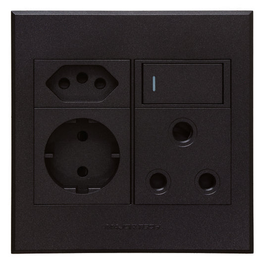Flush Mounted SSO (1 x 16A 3PIN / 1 x 3PIN EURO SOCKET / 1 x SCHUKO SOCKET) - Veti 3