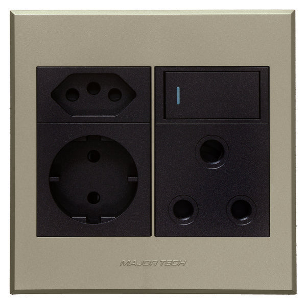 Flush Mounted SSO (1 x 16A 3PIN / 1 x 3PIN EURO SOCKET / 1 x SCHUKO SOCKET) - Veti 3