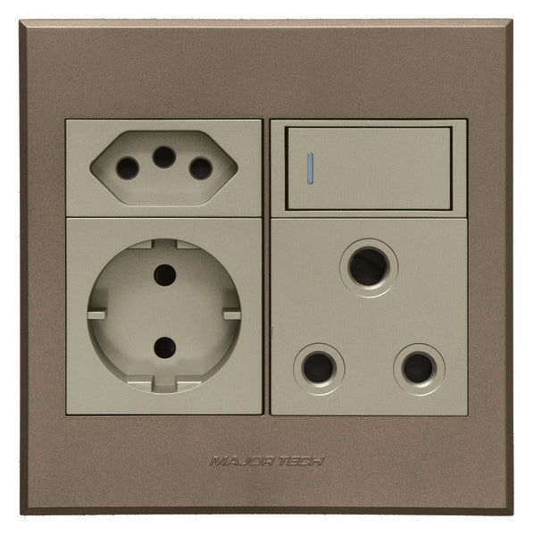 Flush Mounted SSO (1 x 16A 3PIN / 1 x 3PIN EURO SOCKET / 1 x SCHUKO SOCKET) - Veti 3