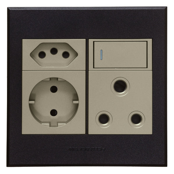 Flush Mounted SSO (1 x 16A 3PIN / 1 x 3PIN EURO SOCKET / 1 x SCHUKO SOCKET) - Veti 3