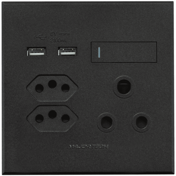 Flush Mounted SSO (1 x 16A 3PIN / 2 x 3PIN EURO / 2 x USB TYPE A OUTLETS) - Veti 3