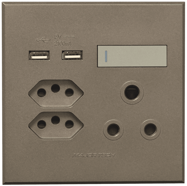 Flush Mounted SSO (1 x 16A 3PIN / 2 x 3PIN EURO / 2 x USB TYPE A OUTLETS) - Veti 3