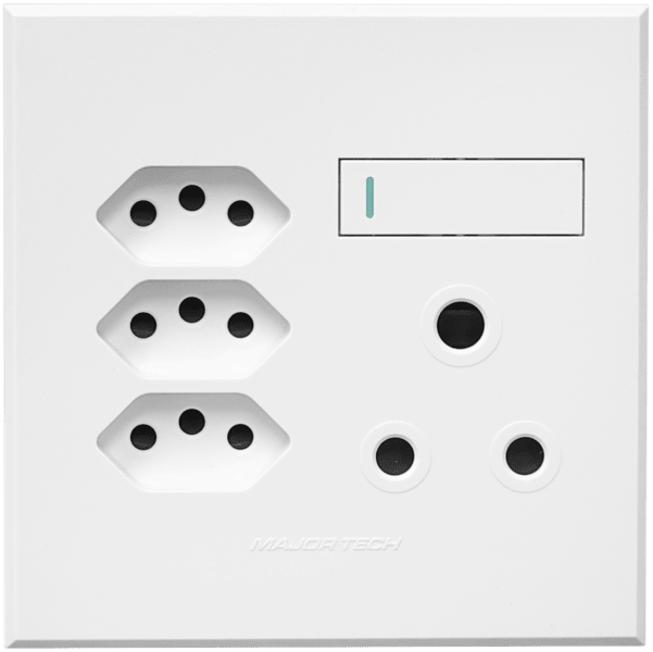 Flush Mounted SSO (1 x 16A 3PIN / 3 x 3PIN EURO SOCKET) - Veti 3