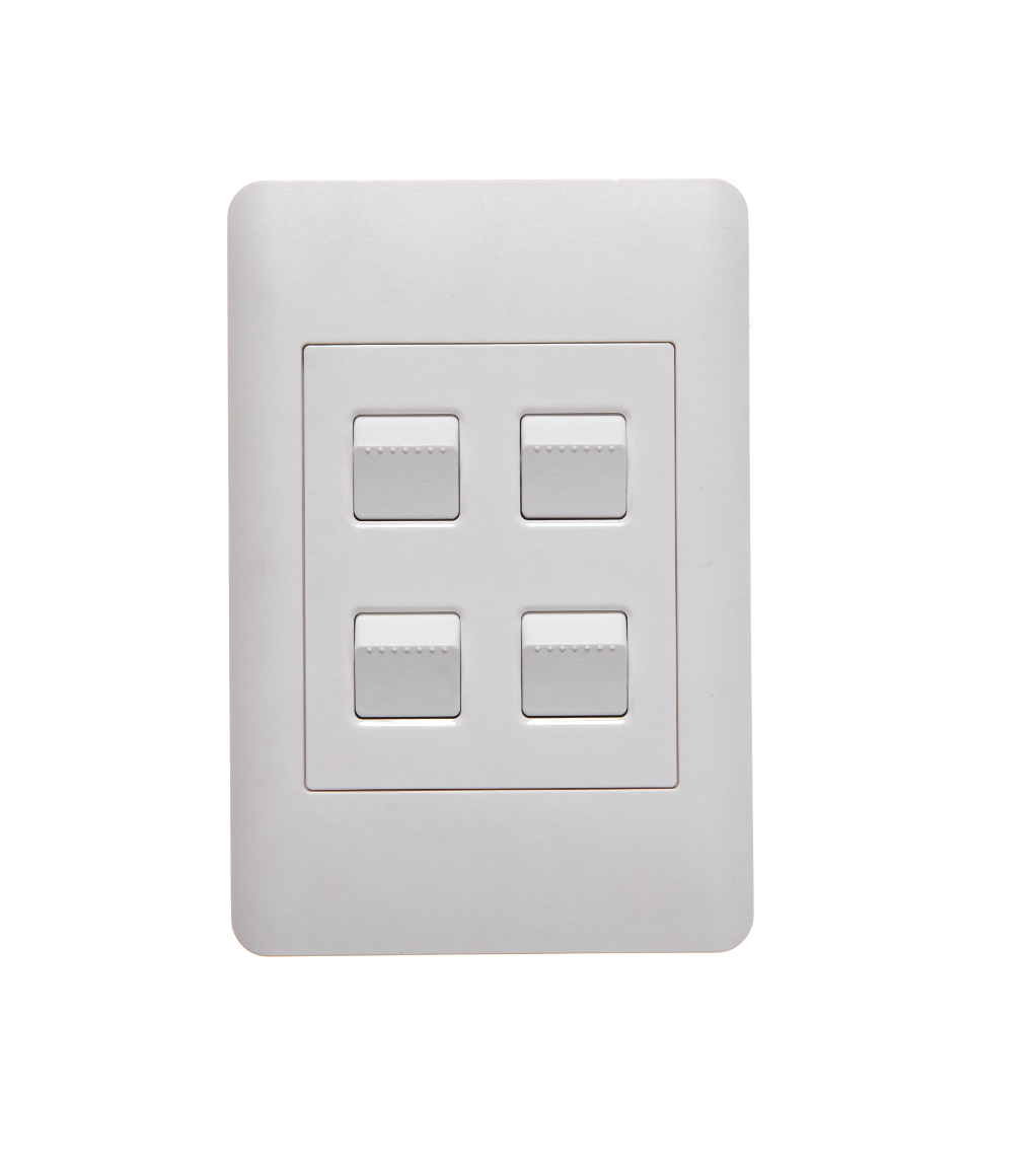 Flush Mounted Four Lever One-Way Switch - Apollo