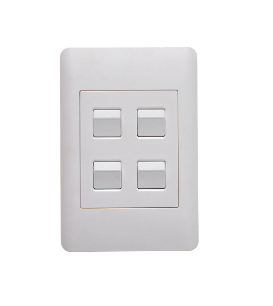 Flush Mounted Four Lever One-Way Switch - Apollo