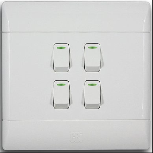 Flush Mounted Four Lever One-Way Switch - CBI
