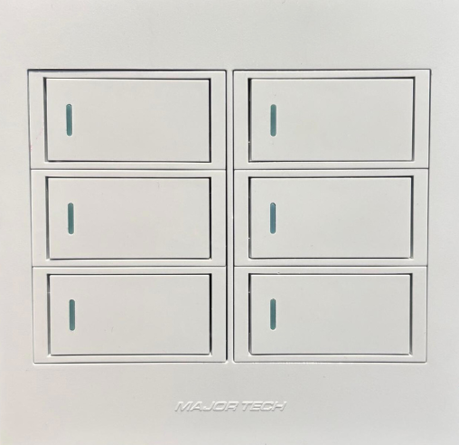 Flush Mounted Six Lever One-Way Switch - Veti 3