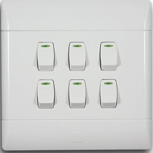 Flush Mounted Six Lever One-Way Switch - CBI