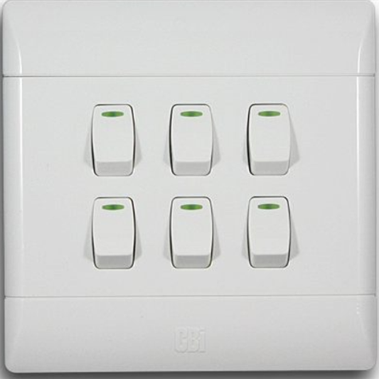 Flush Mounted Six Lever One-Way Switch - CBI