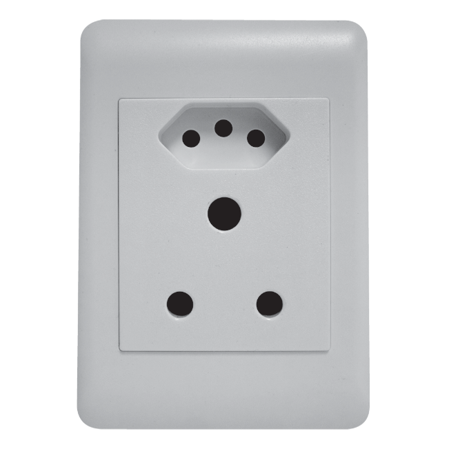 Flush Mounted Unswitched Socket Outlet (1 x 16A 3PIN / 1x 3PIN Euro) - Apollo