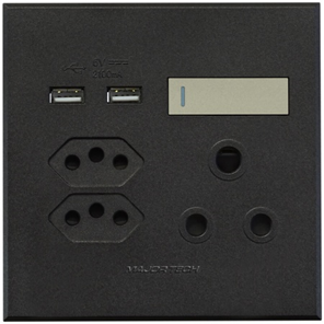 Flush Mounted SSO (1 x 16A 3PIN / 2 x 3PIN EURO / 2 x USB TYPE A OUTLETS) - Veti 3