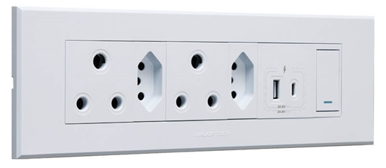 Double RSA Sockets, Double RSA V-Slim, Combined USB A&C Socket Module ...