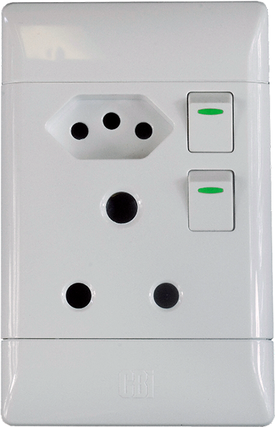 Flush Mounted Unswitched Socket Outlet (1 x 16A 3PIN / 1 x 3PIN EURO) - CBI