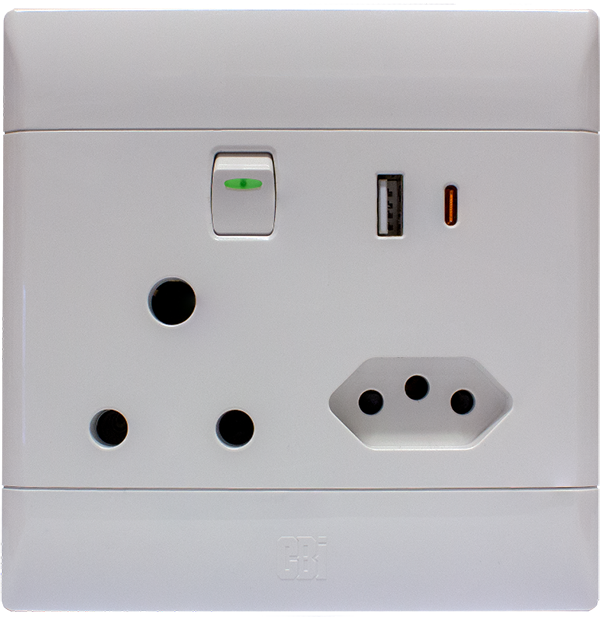 Flush Mounted SSO (1 x 16A 3 PIN / 2 x 3 PIN EURO / 2 x USB TYPE A & C OUTLET) - CBI
