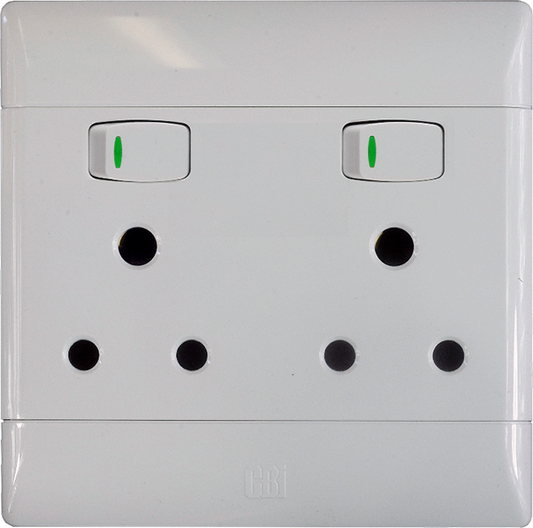 Flush Mounted Double SSO (2 x 16A 3PIN) - CBI